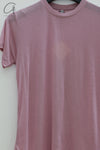 BASERANGE Classic Bamboo Fiber and Cotton Slim Fit T-shirt Series Collection Round Neck Bottoming Shirt France BAS-TOCT-BL-AU24-ZI Purple